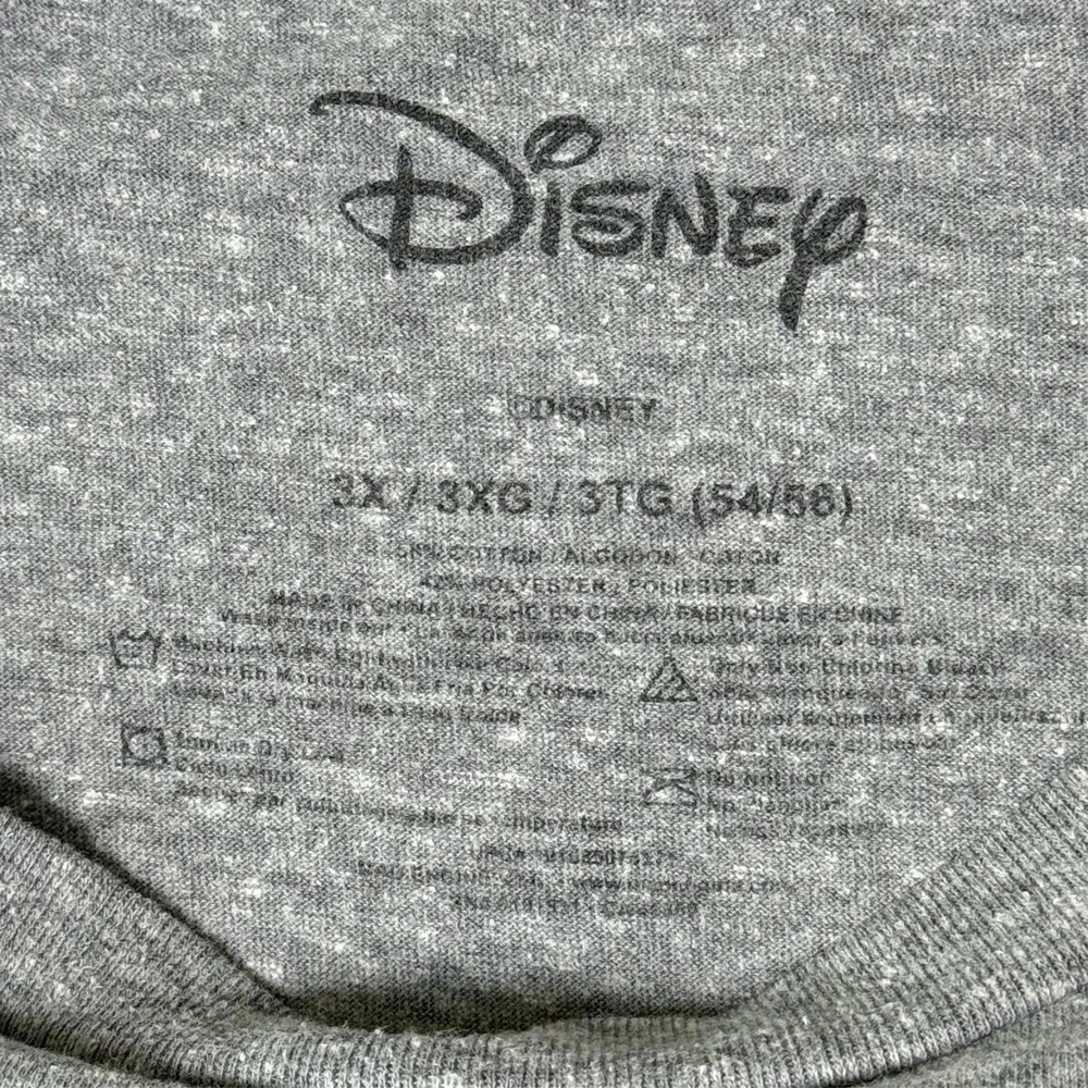 Disney Mickey Mouse Men's T Shirt 3XL Gray Graphic Short Sleeve Retro Tee - Picture 7 of 7
